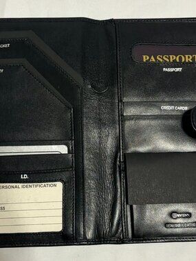NWT WINN 6470 Cowhide Nappa Leather Passport Travel Organizer Wallet